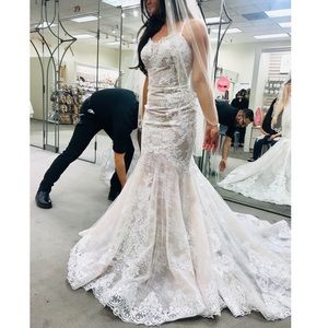 Lace mermaid wedding dress